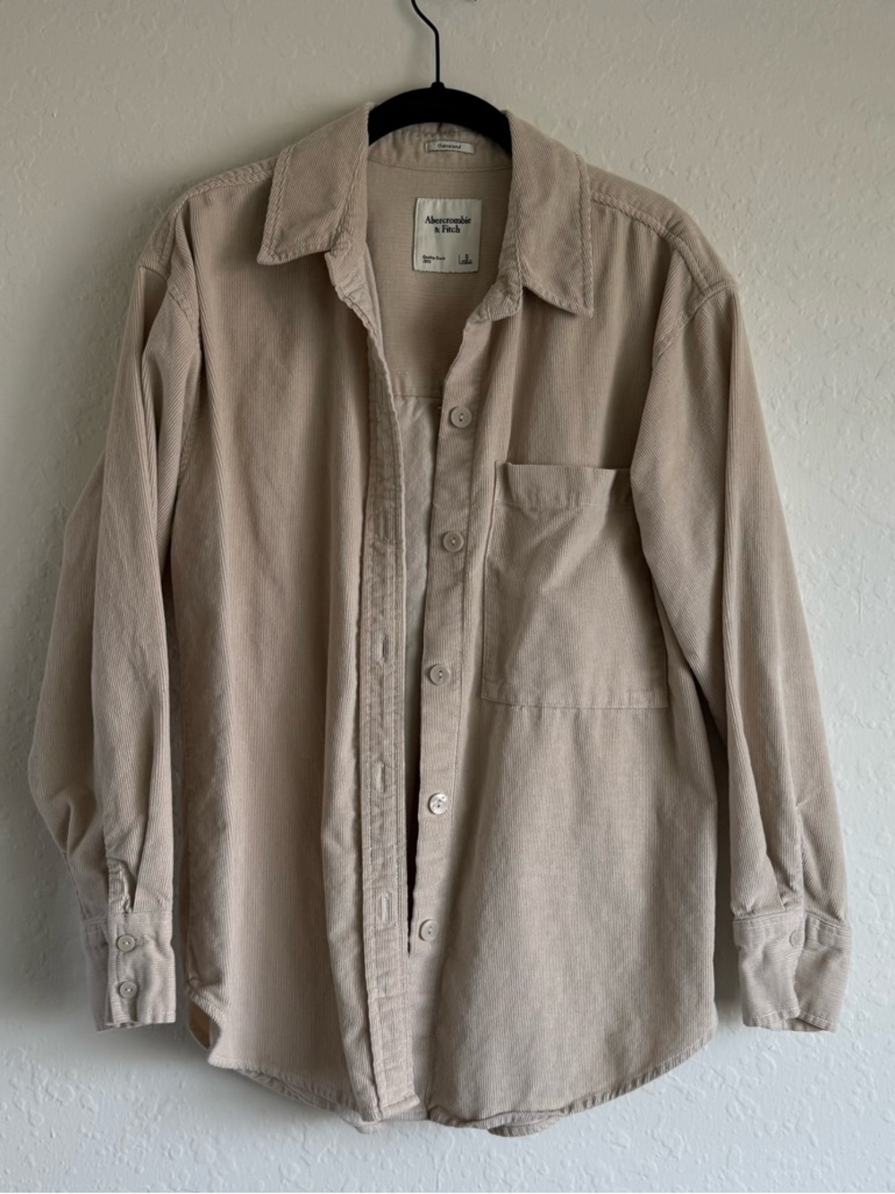 Abercrombie Oversized Corduroy Beige Shirt